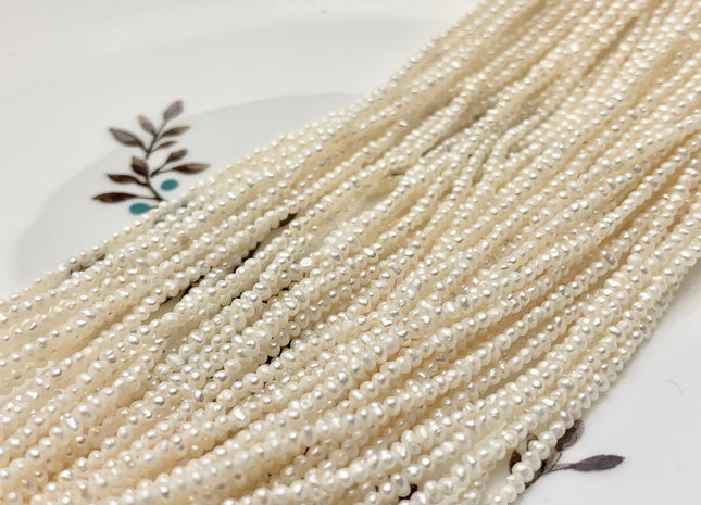 Natural Pearl Beads Freshwater White Rice Pearls Small Beads for DIY Craft  Bracelet Necklace Jewelry Making Size 1.8-2mm