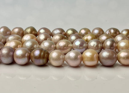 11-14mm Half/Full Strand Large Hole Multi Mauve Pink Baroque Pearl Bead 2.2mm Hole Natural Pink Color Edison Pearl  #P2322