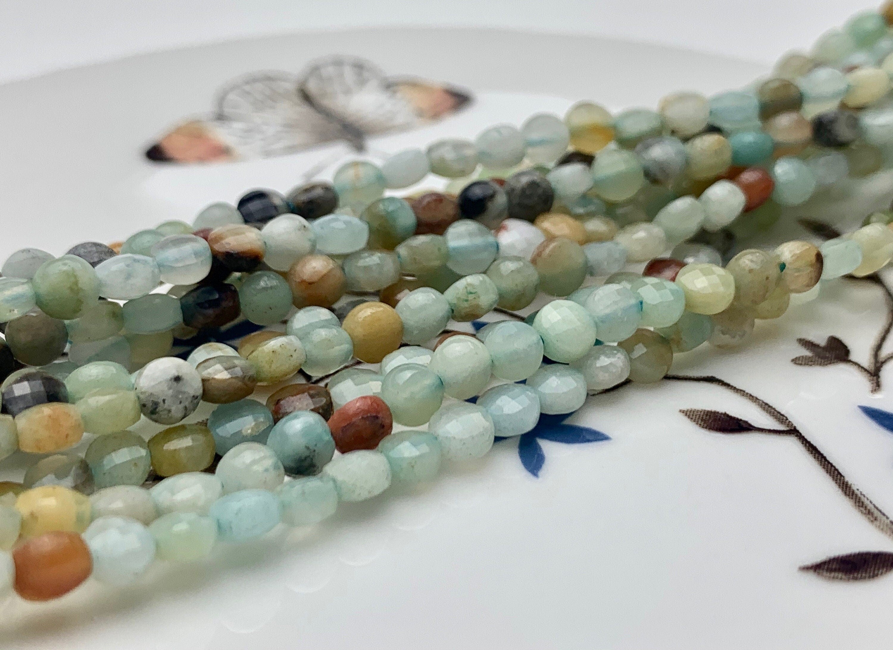 Micro faceted 2025 gemstone beads