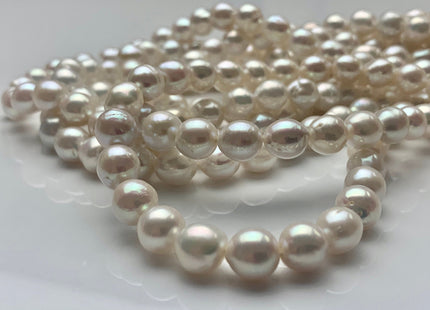 8 mm AAA Natural White Baroque Edison Freshwater Pearl Beads High Luster Genuine Top Quality Baroque Edison Pearls #P1054