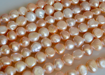 11-12 mm AAA Natural Pink Large Hole Freshwater Pearls 2.1 mm Hole, Natural Pink Nugget Pearl Genuine  Natural Pink Nugget Beads  #48