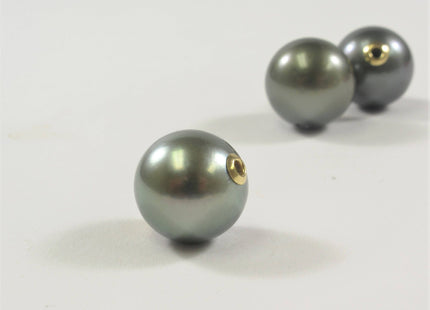 12-13 mm AAA Round Natural Grey South Sea Pearl 1.8 mm Hole Size Limited Edition Natural South Sea Single Pearl Beads (365-SSGN115)