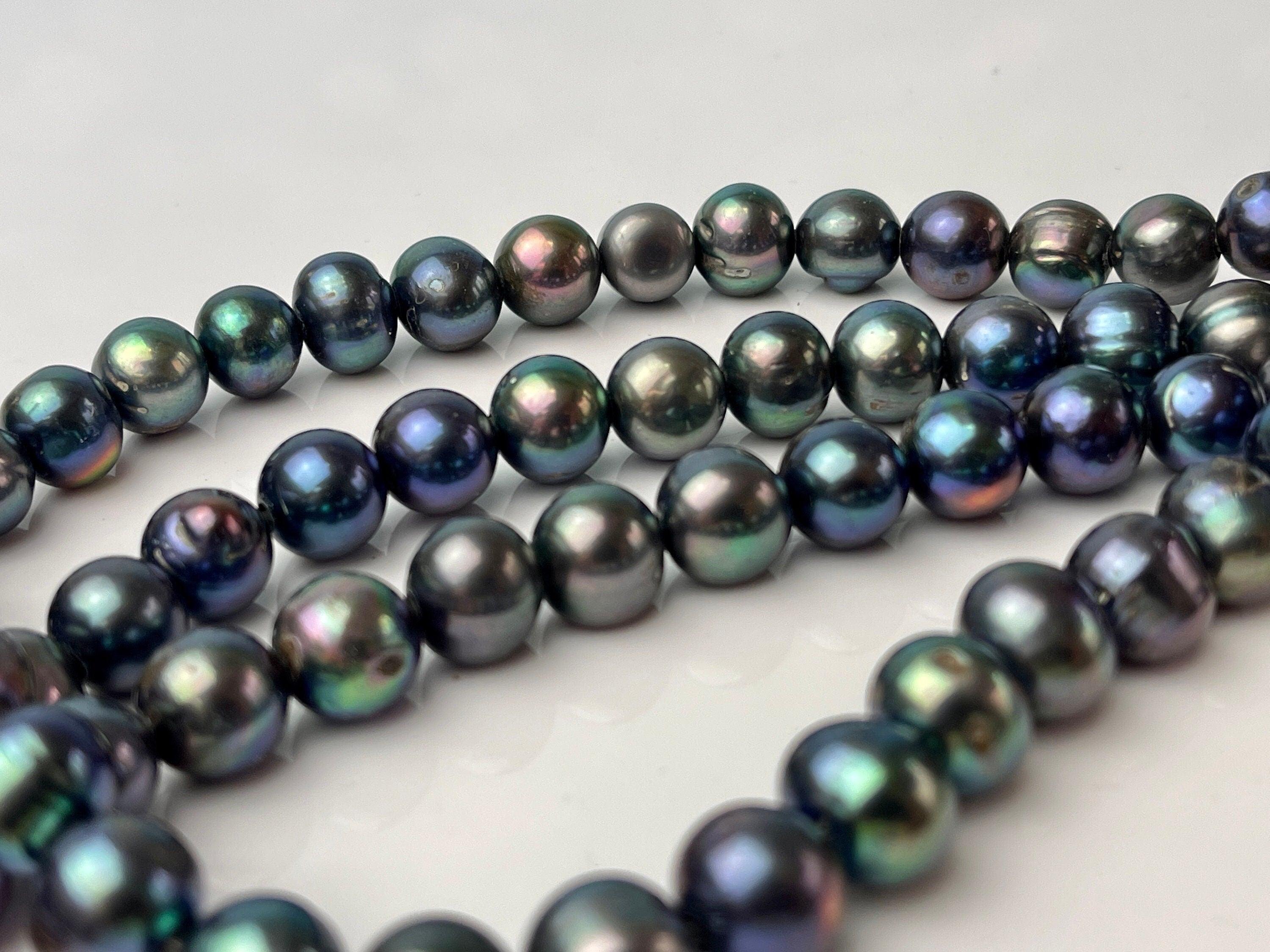 Mixed Color Large 12mm Round Freshwater Pearl Strands – Beads of