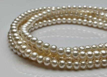 6 mm AAA Extra Shiny Natural White Perfect Round Freshwater Pearls Genuine Natural Large Hole Pearl High Luster White Bridal Pearls #P2225