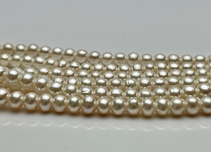 6 mm AAA Extra Shiny Natural White Perfect Round Freshwater Pearls Genuine Natural Large Hole Pearl High Luster White Bridal Pearls #P2225