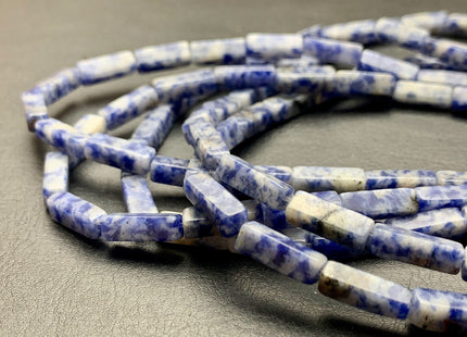 4-5x13 mm Cuboid Tube Shape Blue And White Dot Color Sodalite Gemstone Beads Sodalite Gemstones Loose Beads 15.5 Inches Strand #2983