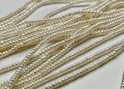 1x2mm 2x3mm AAAA Very rare Natural Tiny Freshwater Pearl Rondelle/Button Shape Genuine High Luster White Seed Pearl Beads #878