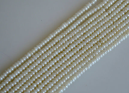 1x2mm 2x3mm AAAA Very rare Natural Tiny Freshwater Pearl Rondelle/Button Shape Genuine High Luster White Seed Pearl Beads #878