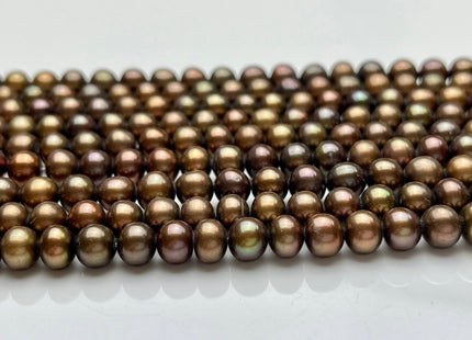 6-7 mm Dark Chocolate Brown Color Potato Freshwater Pearl Beads Genuine Cultured Freshwater Pearl Beads Dark Brown Potato Pearl Beads #P2106