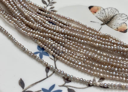 WHOLESALE 2 mm Tiny Seed Pearl Beads Natural White Pink Or Gray Color Potato Freshwater Pearls Genuine Freshwater Pearl Seed Pearls  #821