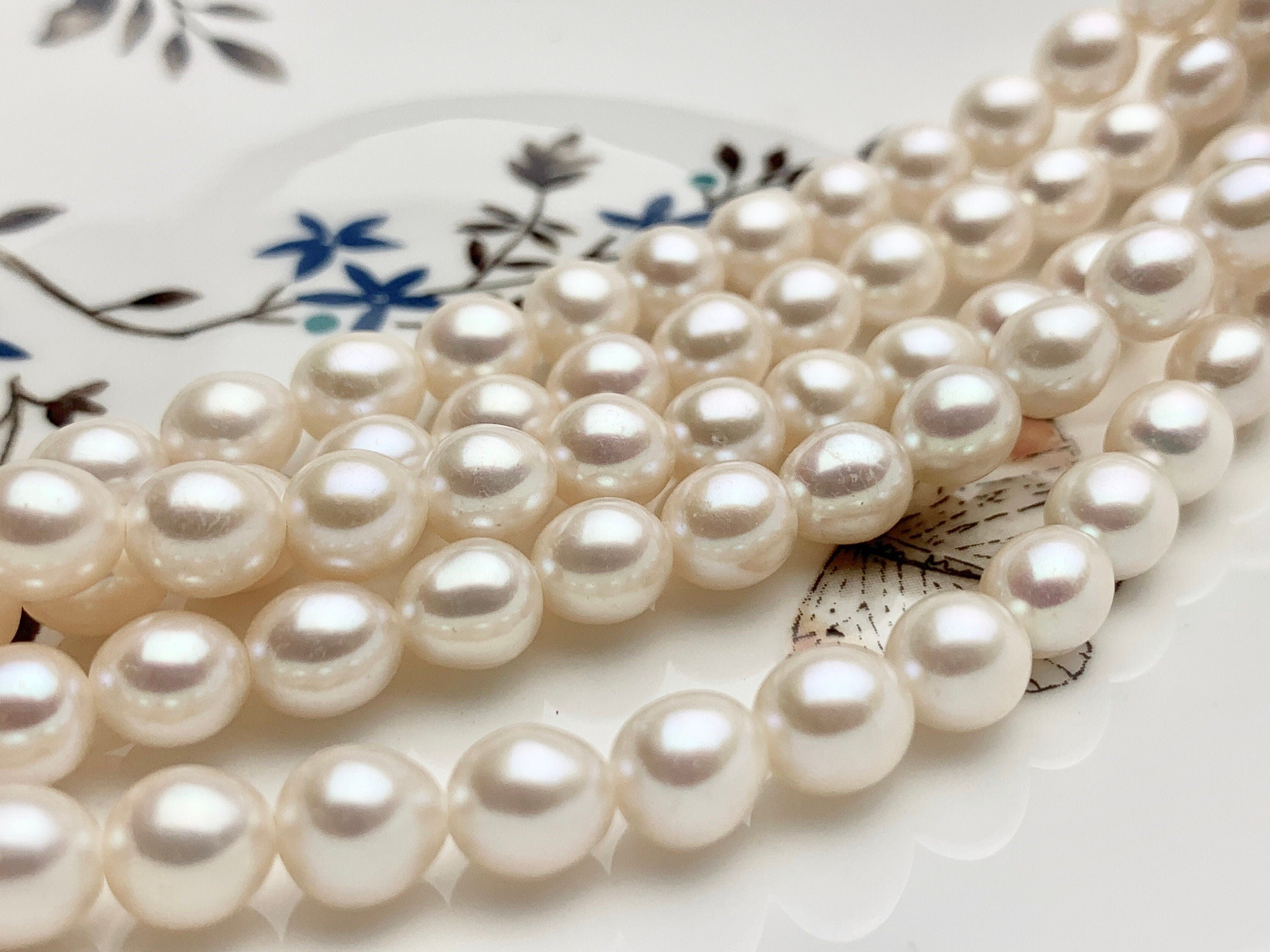 Natural Freshwater Pearl Beads Rice Shape Real Pearls Bead For