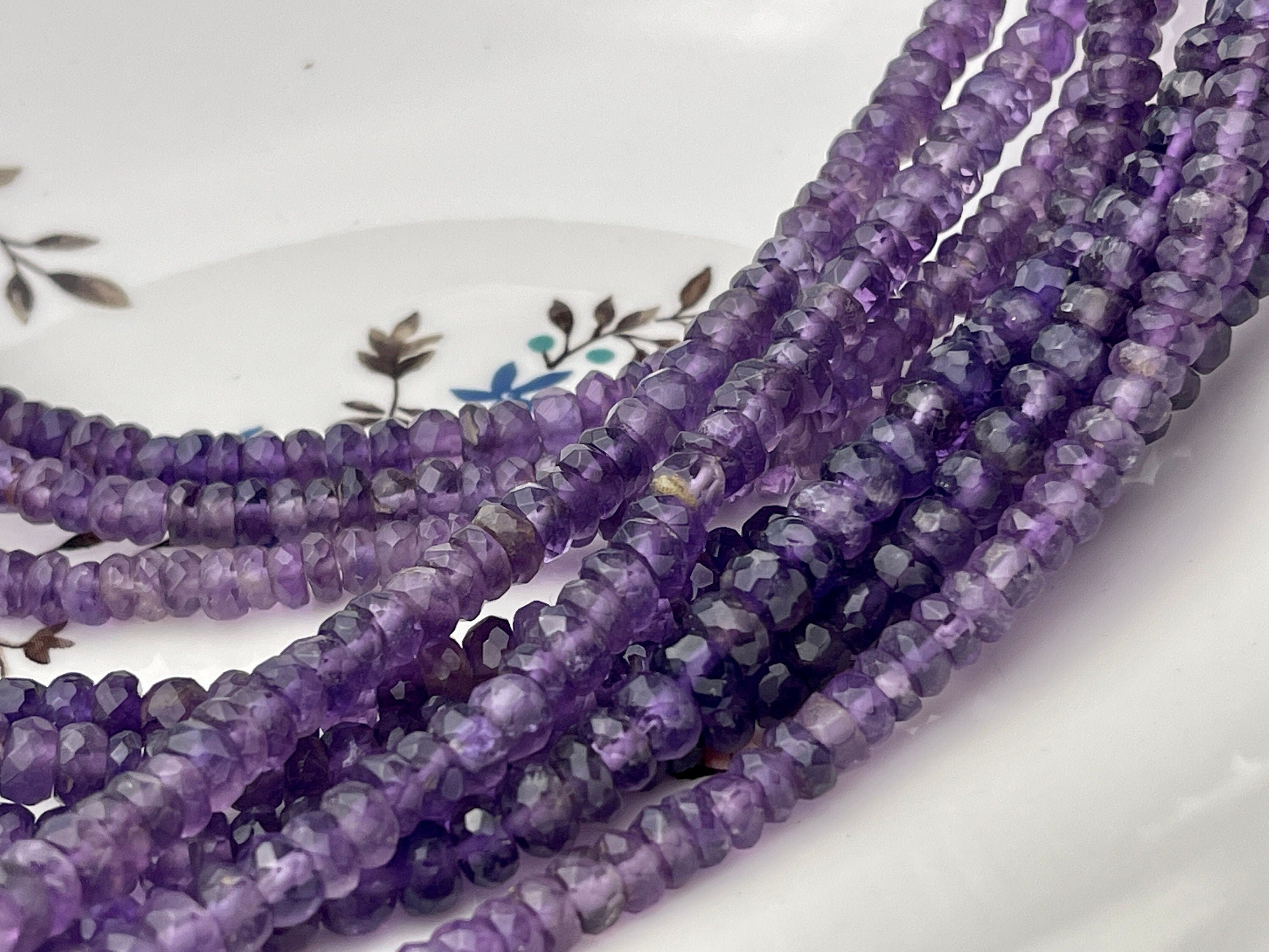 Amethyst 8 mm round beads strand - 12 inch 