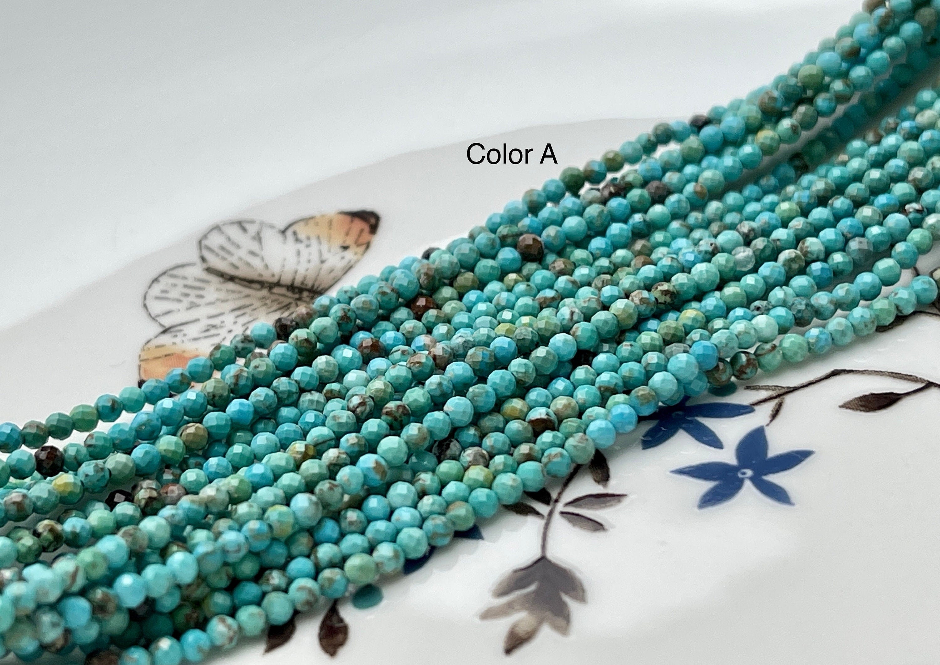 Natural 2mm Turquoise Bead Wholesale Natural Turquoise Stone