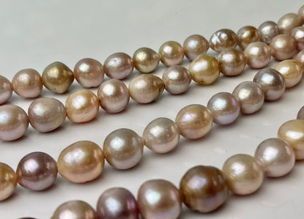 11-14mm Half/Full Strand Large Hole Multi Mauve Pink Baroque Pearl Bead 2.2mm Hole Natural Pink Color Edison Pearl  #P2322