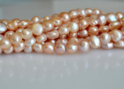 11-12 mm AAA Natural Pink Large Hole Freshwater Pearls 2.1 mm Hole, Natural Pink Nugget Pearl Genuine  Natural Pink Nugget Beads  #48