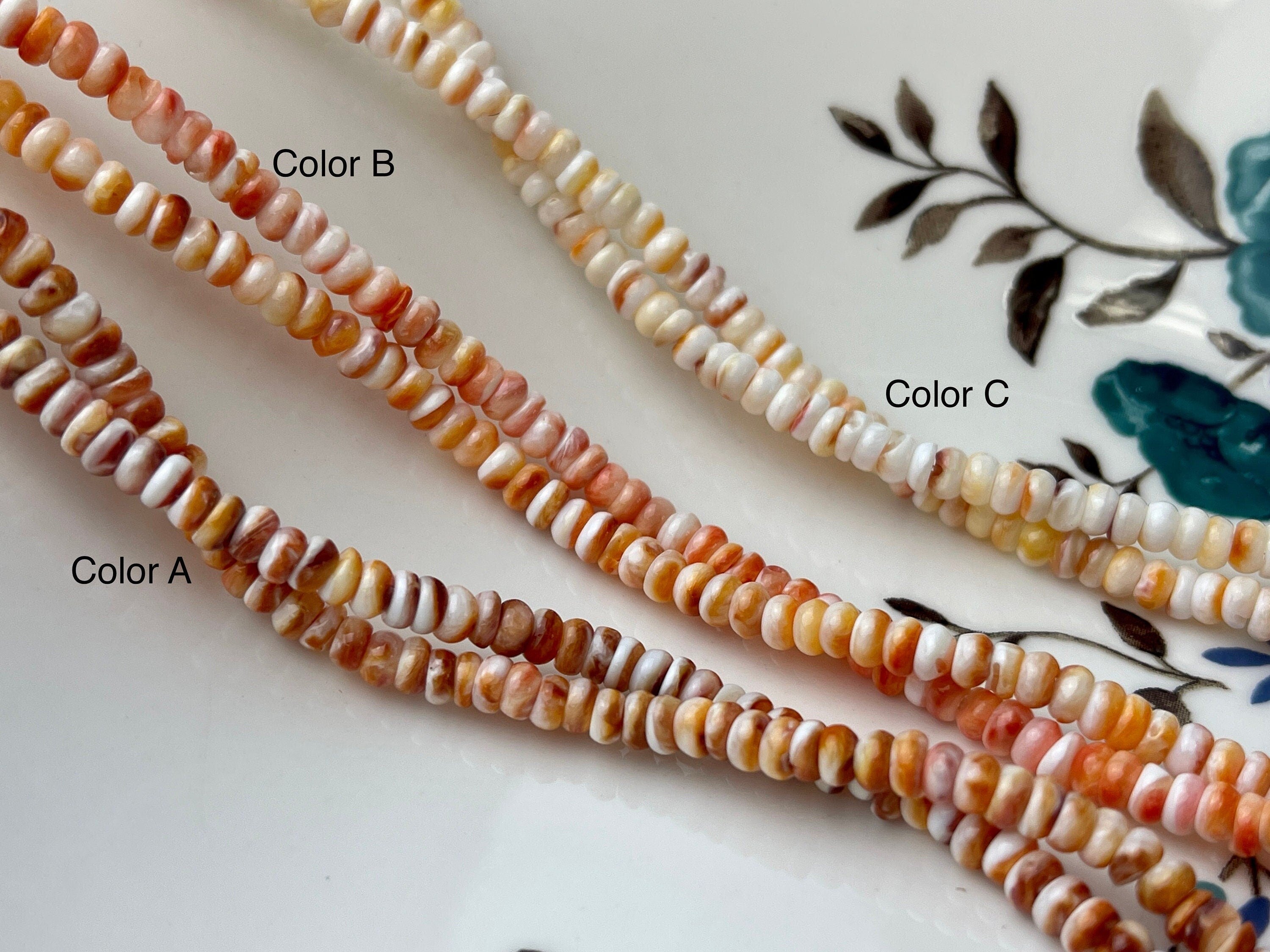 Orange Spiny Oyster Shell Beads
