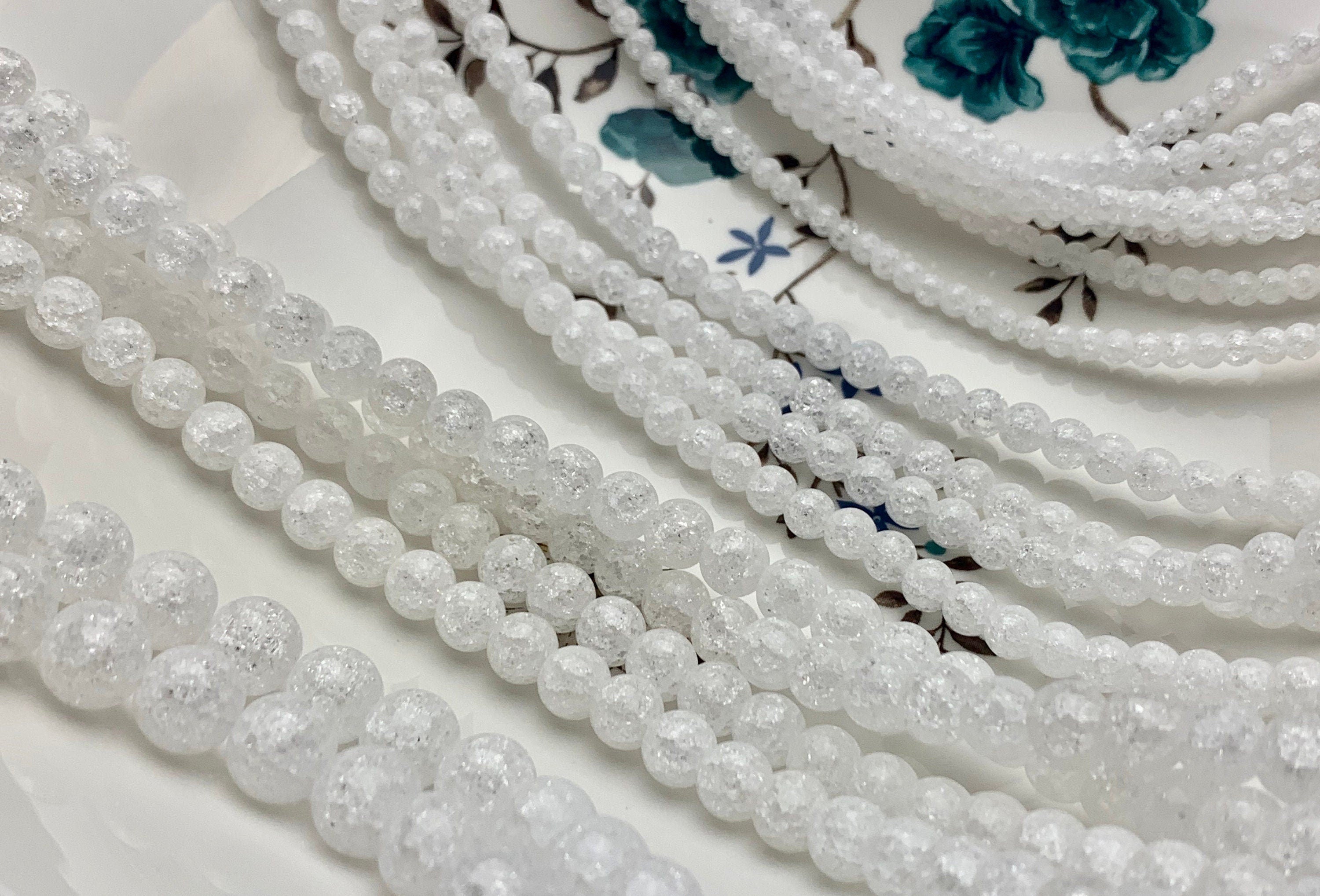 Clear Quartz Smooth Round Beads Full Strand 15.5 inches 6mm, 8mm