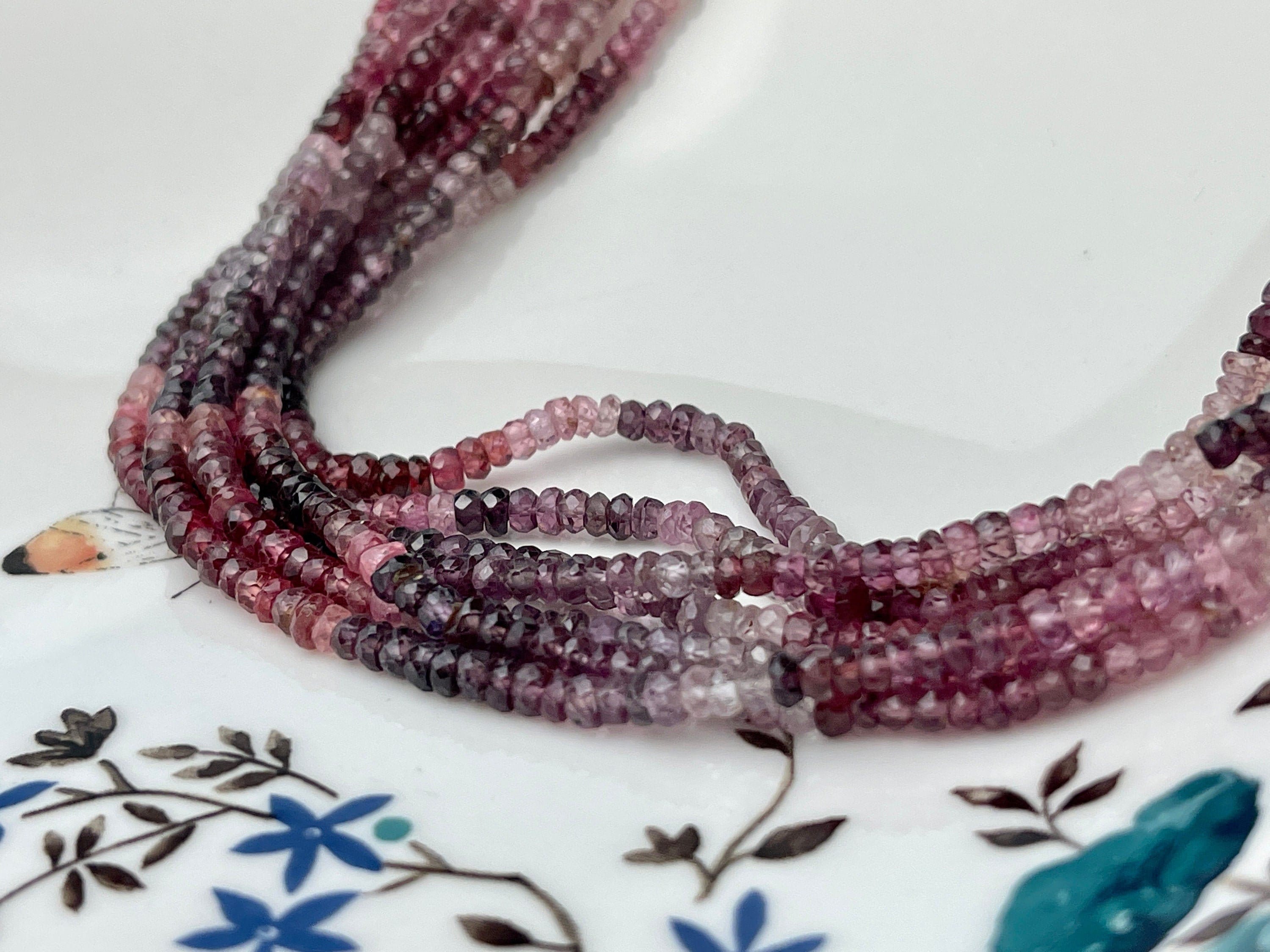 Multi Spinel Faceted Rondelle Shape Beads, Multi Spinel Faceted Beads, 2024 Multi Spinel Rondelle Beads, Multi Spinel Beads, Multi Spinel