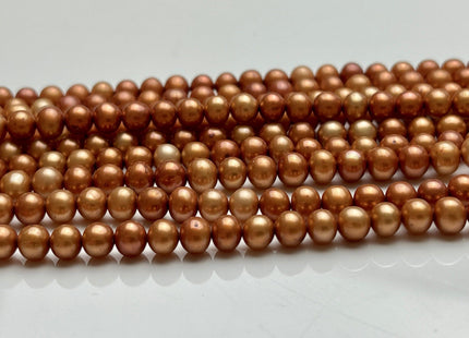 5.5 mm AAA Light Bronze Color Potato Freshwater Pearl Beads Genuine High Quality Bronze Color Tiny Freshwater Potato Pearls #P1983