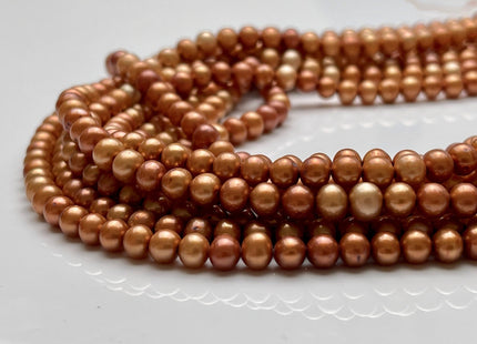 5.5 mm AAA Light Bronze Color Potato Freshwater Pearl Beads Genuine High Quality Bronze Color Tiny Freshwater Potato Pearls #P1983