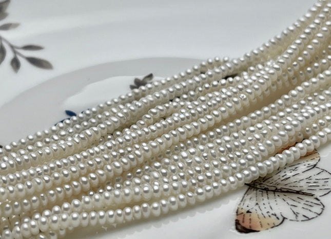 WHOLESALE 1.8-2.2mm Tiny Seed Pearl Beads Natural White Color Potato  Freshwater Pearls Genuine Freshwater Pearl Seed Pearls PX196 