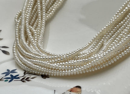 1x2mm 2x3mm AAAA Very rare Natural Tiny Freshwater Pearl Rondelle/Button Shape Genuine High Luster White Seed Pearl Beads #878