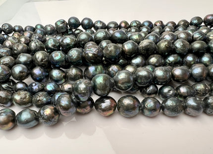 9.5-14 mm Greenish Peacock Baroque Freshwater Pearl Beads Genuine Cultured Baroque Edison Pearls #P2302