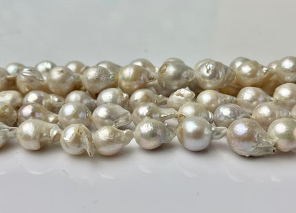 9-11x10-15mm Natural White Teardrop Baroque Freshwater Pearl C Grade #P2344