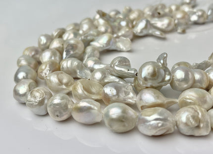 10-11 mm Natural White Teardrop Baroque Freshwater Pearl C Grade #P2346