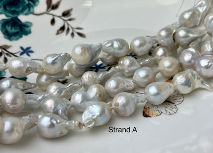 10-11 mm Natural White Teardrop Baroque Freshwater Pearl C Grade #P2346