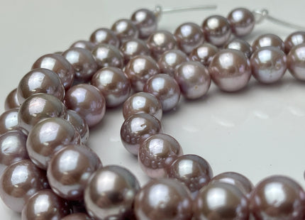 12-14 mm AAA Large Hole Half Strand Extra Shiny Natural Mauve Pink Freshwater Edison Pearl Bead 2.2 mm Hole #1220