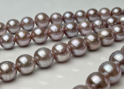 12-14 mm AAA Large Hole Half Strand Extra Shiny Natural Mauve Pink Freshwater Edison Pearl Bead 2.2 mm Hole #1220