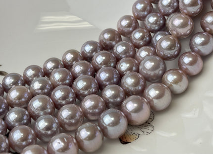 12-14 mm AAA Large Hole Half Strand Extra Shiny Natural Mauve Pink Freshwater Edison Pearl Bead 2.2 mm Hole #1220