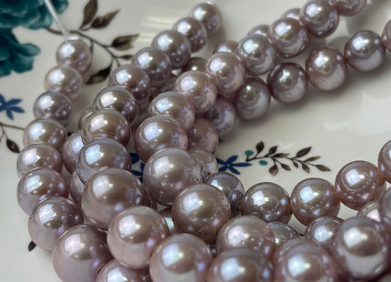 12-14 mm AAA Large Hole Half Strand Extra Shiny Natural Mauve Pink Freshwater Edison Pearl Bead 2.2 mm Hole #1220