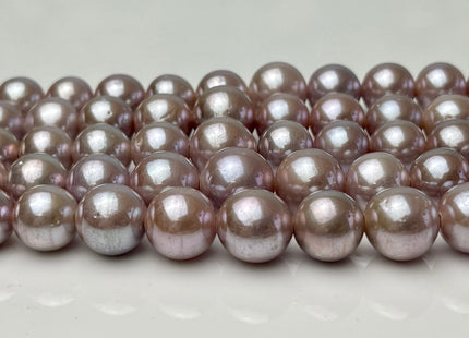 12-14 mm AAA Large Hole Half Strand Extra Shiny Natural Mauve Pink Freshwater Edison Pearl Bead 2.2 mm Hole #1220